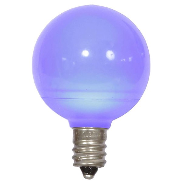 Vickerman 0.96 watt G40 Blue Ceramic LED Bulb with E12 Nickel Base 25 per Bag XLEDCG42-25